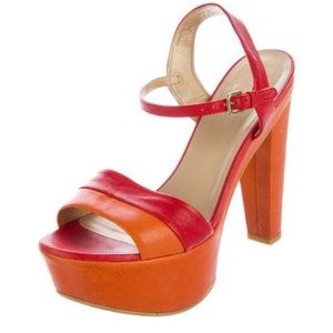 Stuart Weitzman Leather Platform Sandals